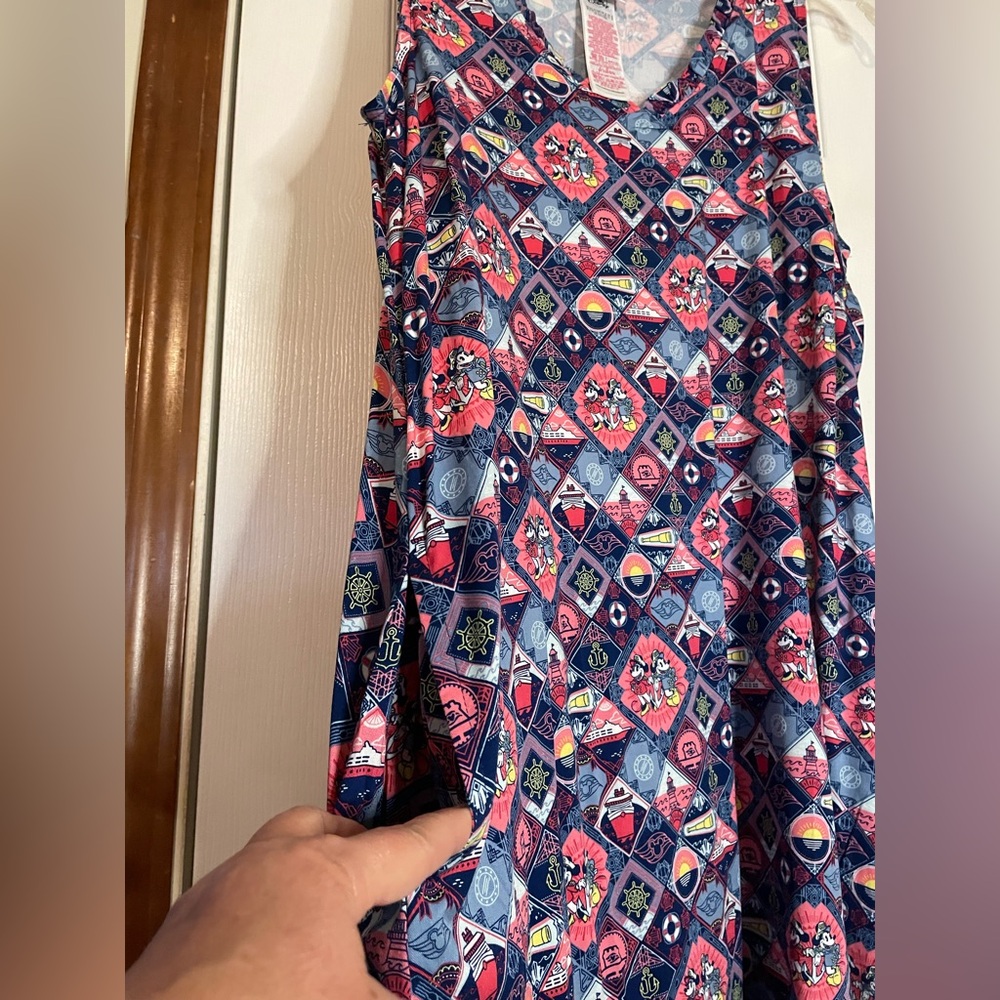 NWT Disney Cruise Line Womens Dress Sleeveless Pockets Captain Minnie Mickey XL - Picture 4 of 7
